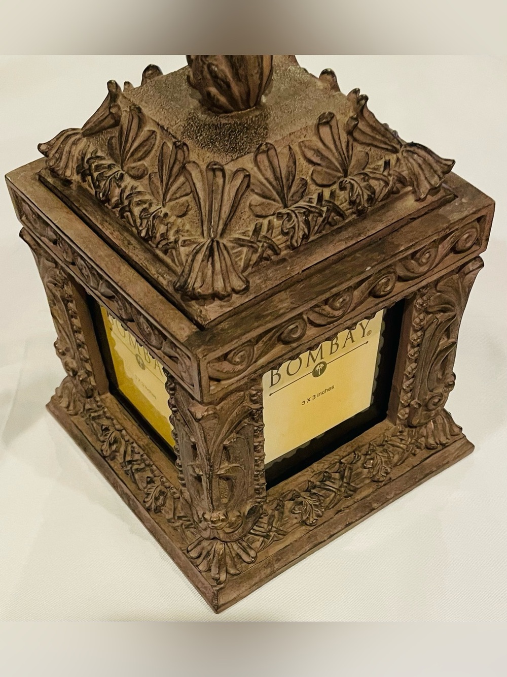 Vintage BOMBAY Company Renaissance Photo Cube Picture Frame/Storage Box